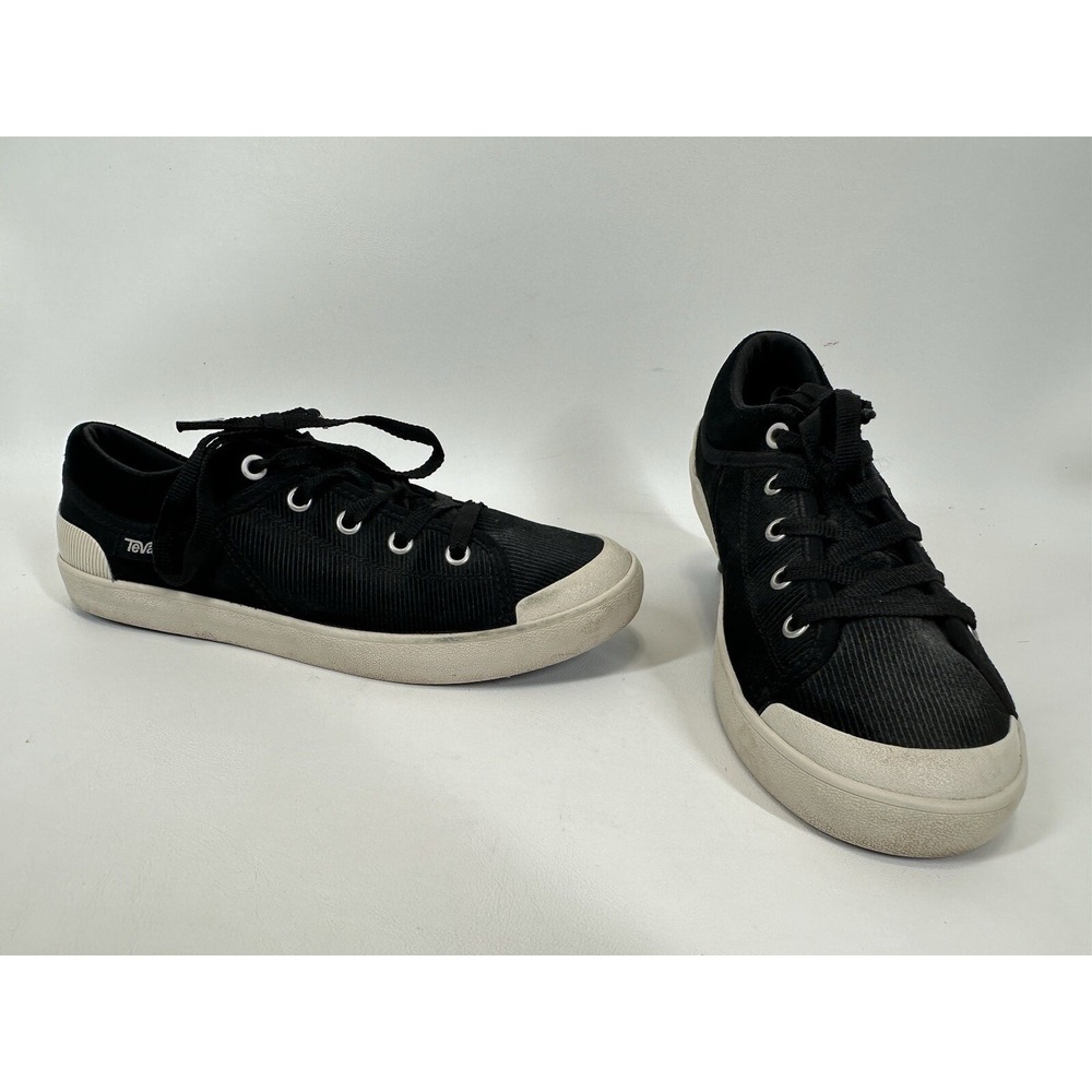 Teva Freewheel Womens Corduroy Lace Up Sneakers Black Size 7